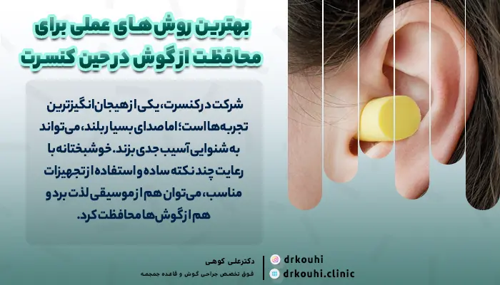 بهترین روش‌های عملی برای محافظت از گوش در کنسرت‌ها