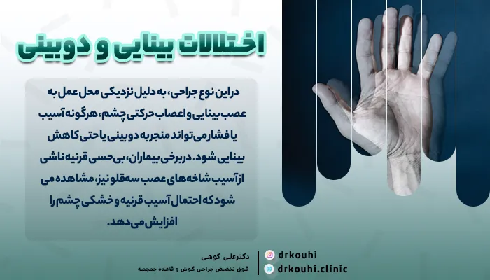 نقش اختلالات بینایی و دوبینی در کاهش عوارض جراحی تومور قاعده جمجمه