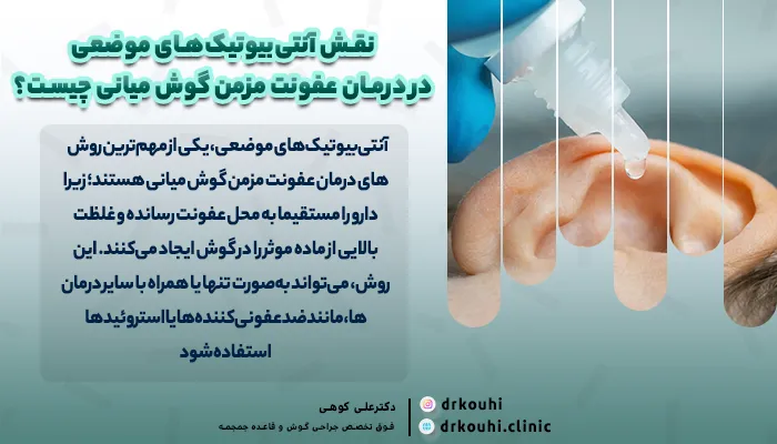 نقش آنتی بیوتیک موضعی برای عفونت گوش | درمان عفونت گوش مزمن