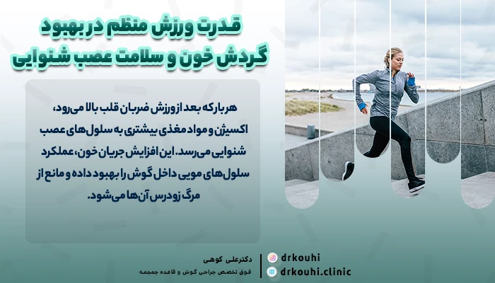 قدرت ورزش منظم در بهبود گردش خون و سلامت عصب شنوایی