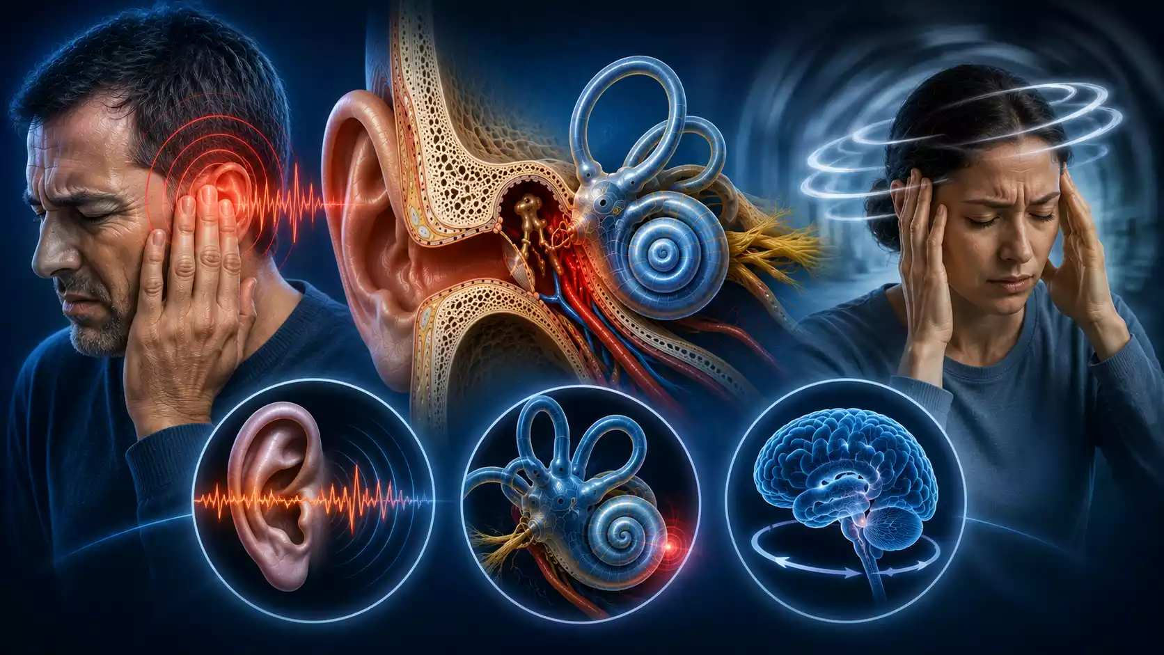ارتباط وزوز گوش (Tinnitus) و سرگیجه با سکته گوش